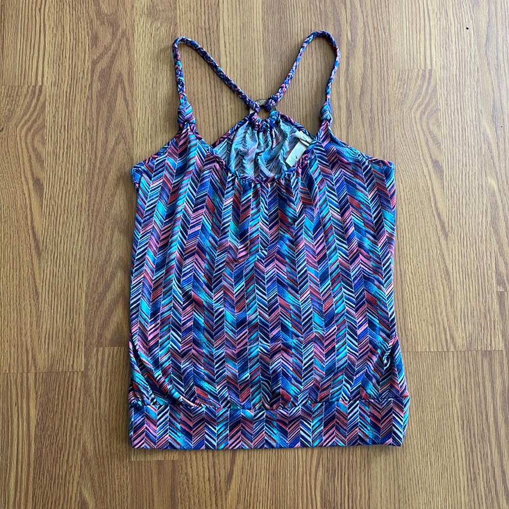 Pink and Blue Printed Tank